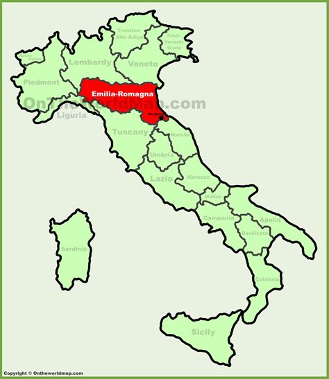 where is emilia romagna located